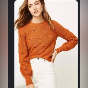 LOFT Bobble Pointelle Sweater